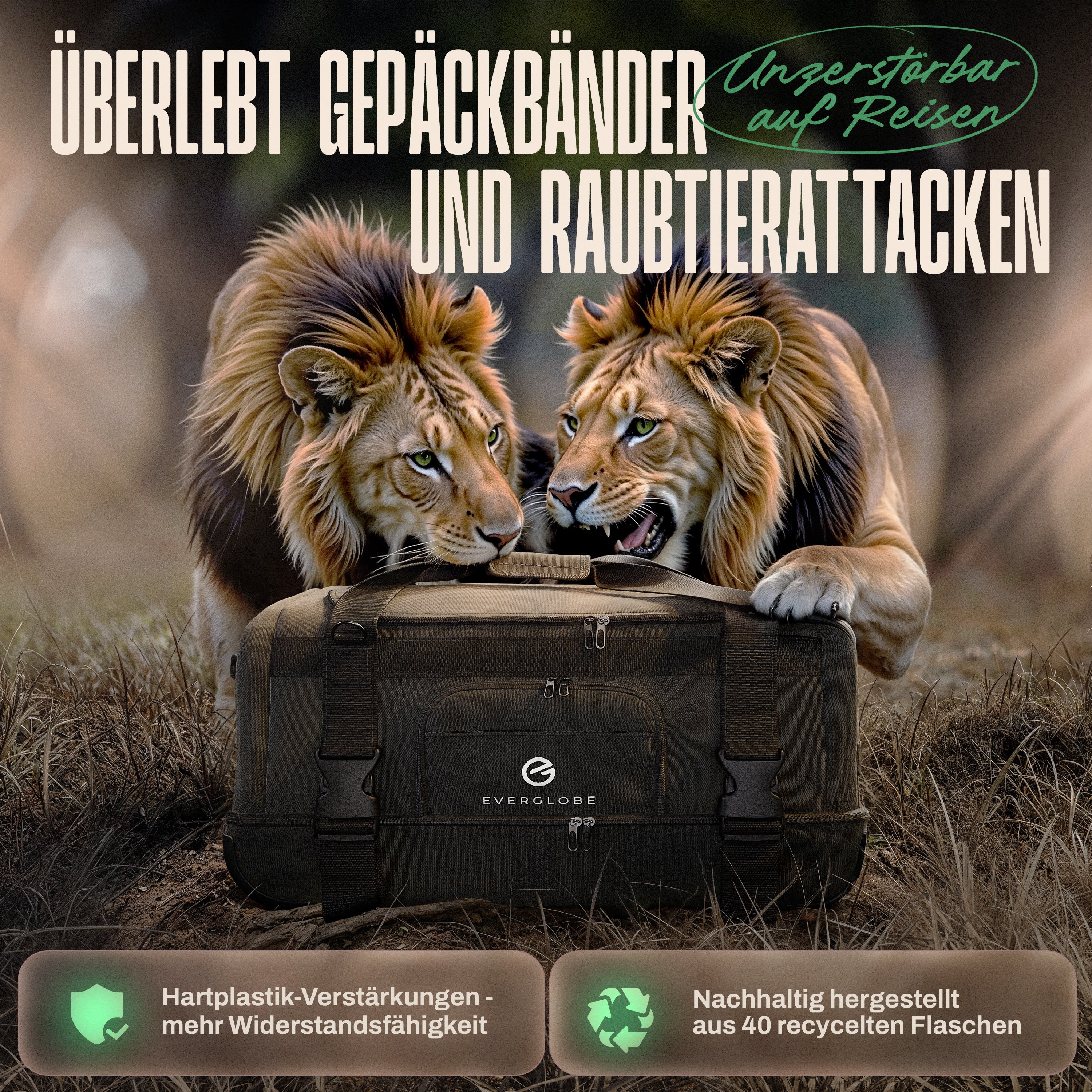 3in1 Reisetasche mit Rollen und Rucksackfunktion
