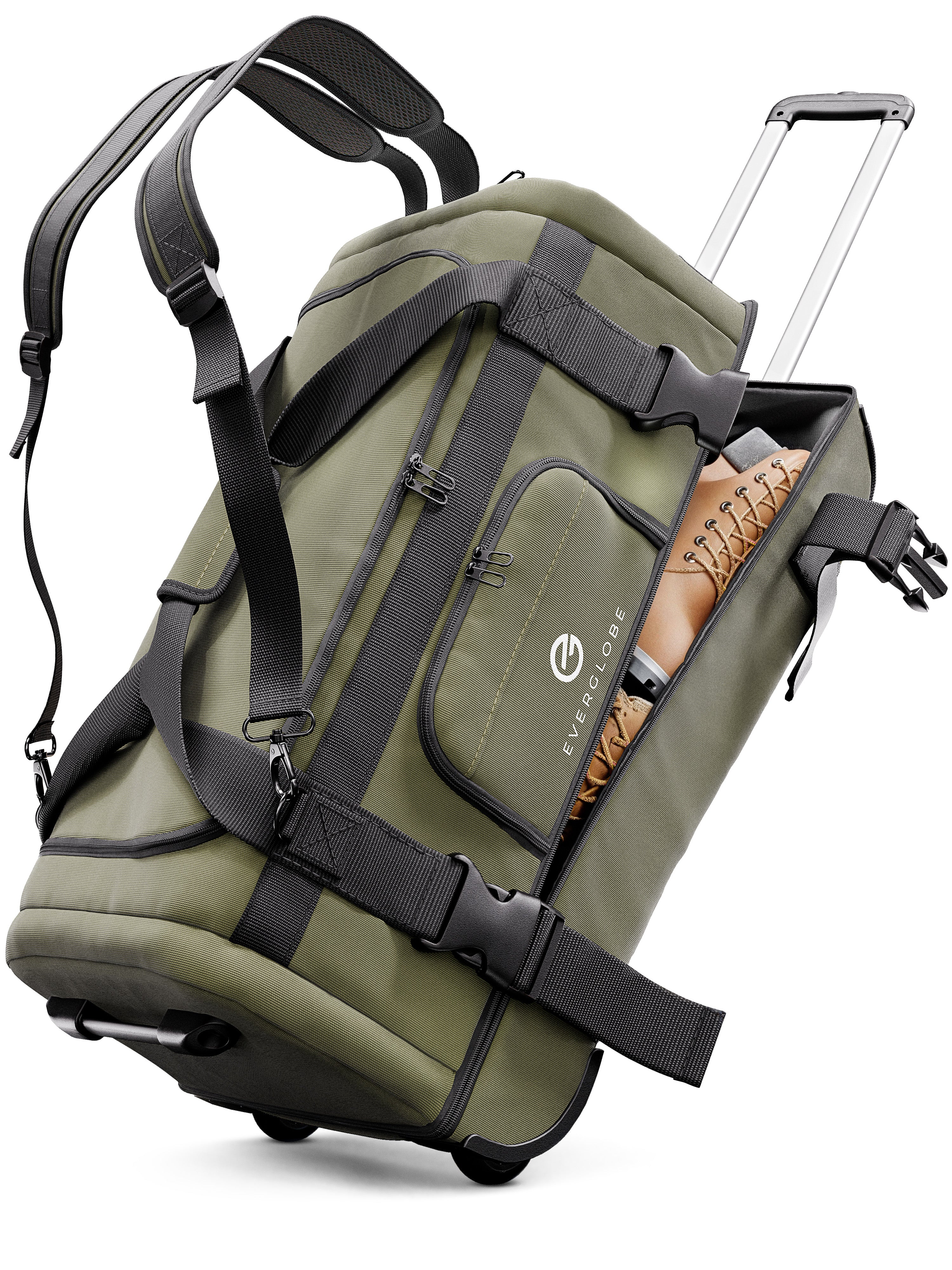 3in1 Reisetasche mit Rollen und Rucksackfunktion
