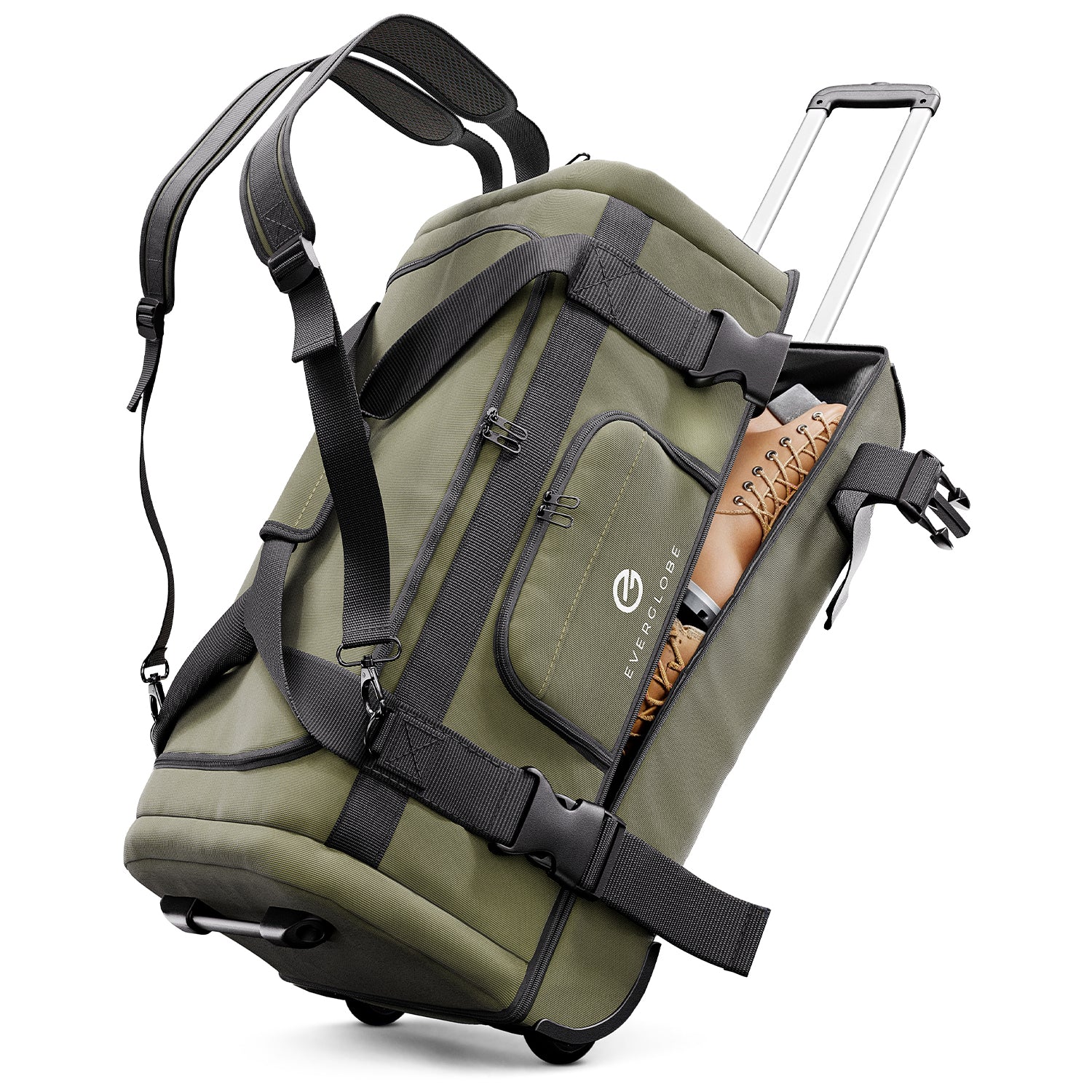 3in1 Reisetasche mit Rollen und Rucksackfunktion